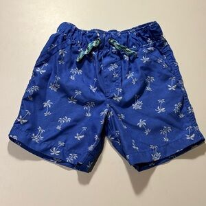 Carter's Blue Tropical Print Toddler Swim Shorts